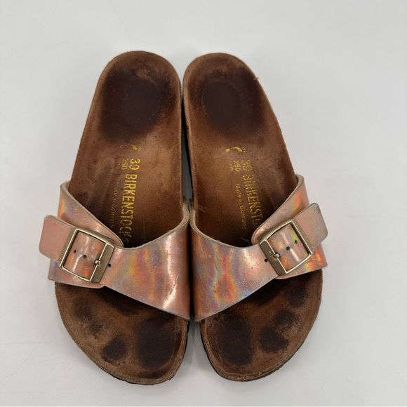 Birkenstock Madrid Holographic Bronze Sandals Size 39 FLAWS - Picture 5 of 8